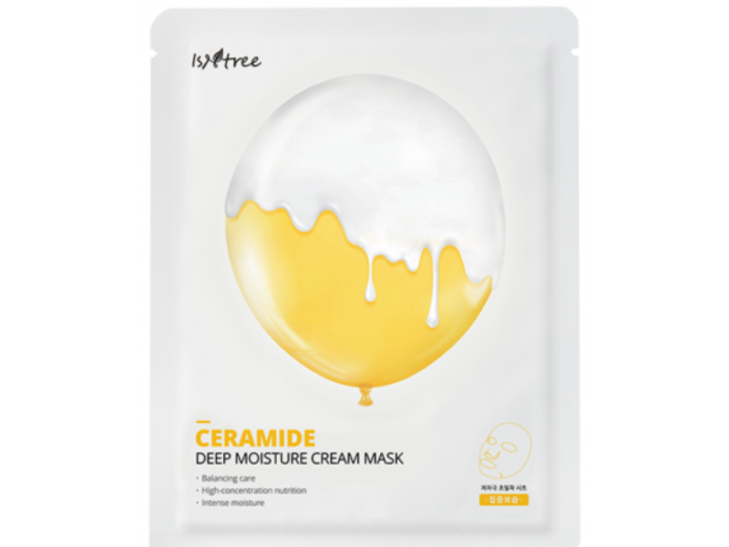 Восстанавливающая тканевая крем-маска с керамидами - Ceramide Deep Moisure Cream Mask Isntree