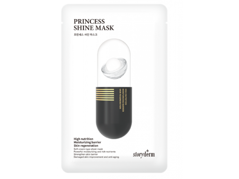 Антивозрастная шелковая маска с плацентой princess shine mask Storyderm